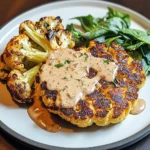 Blumenkohlsteak mit Pfefferrahmsauce