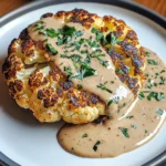 Blumenkohlsteak mit Pfefferrahmsauce