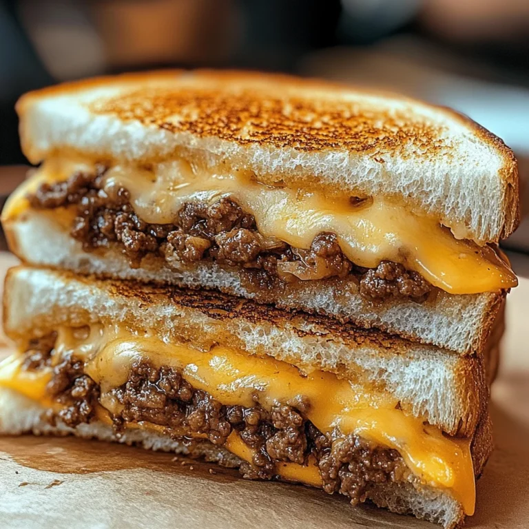Gegrilltes Käsesandwich mit Rinderhackfleisch