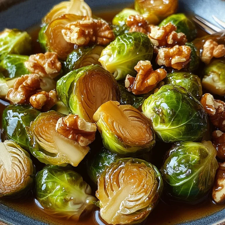 Gerösteter Rosenkohl mit Walnüssen und Honig