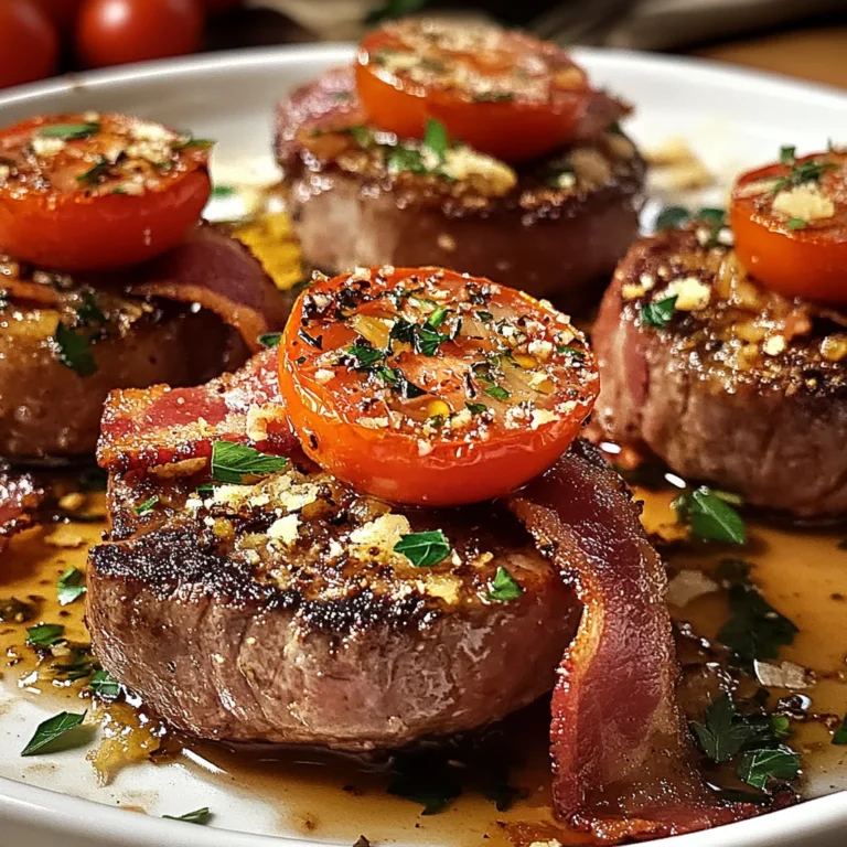Rinderfilet-Medaillons mit Speck- und Tomatenkruste