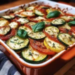 Tomaten Zucchini Auflauf mit Mozzarella