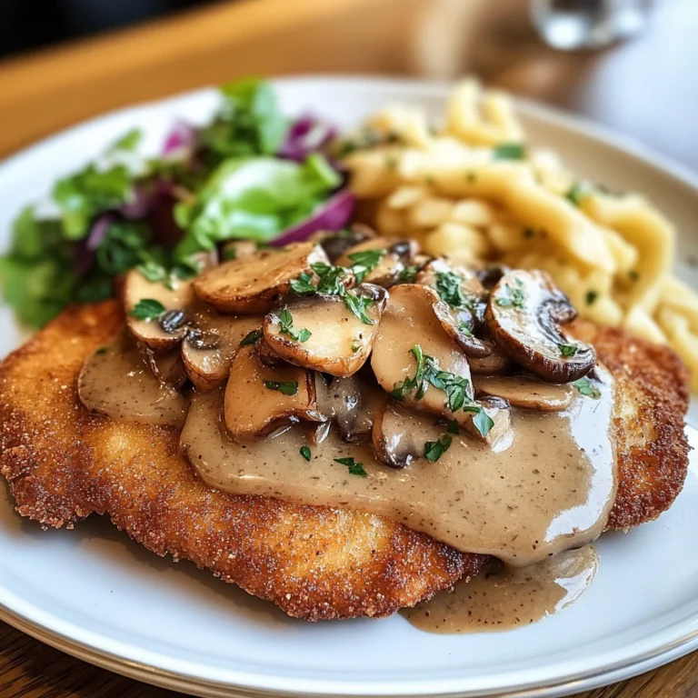 Traditionelles Deutsches Jägerschnitzel