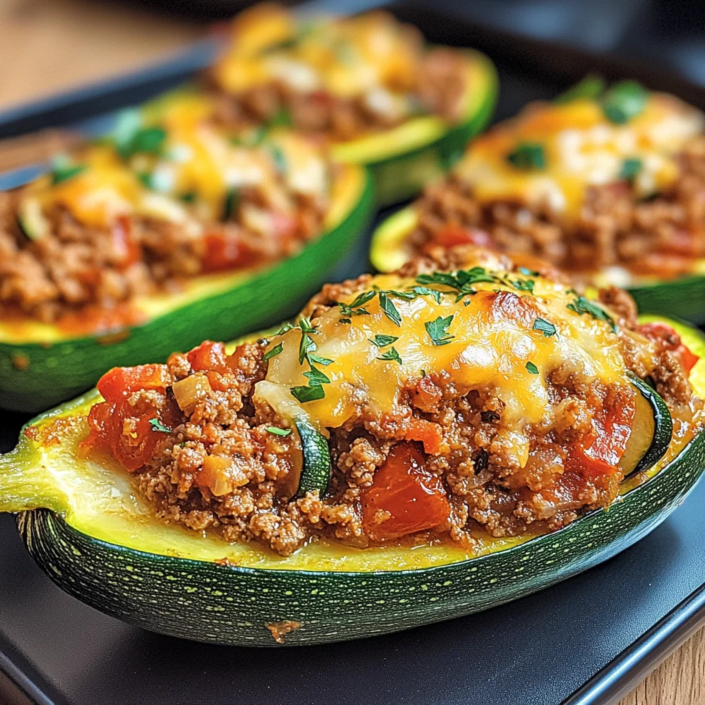 Zucchini gefüllt mit Hackfleisch Rezept