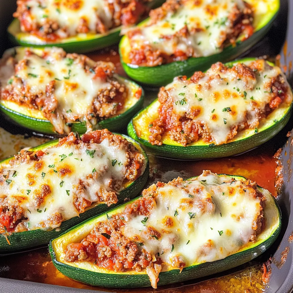 Gefüllte Zucchini mit Hack - so lecker!