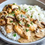 Hähnchengeschnetzeltes mit Reis & Pilzen