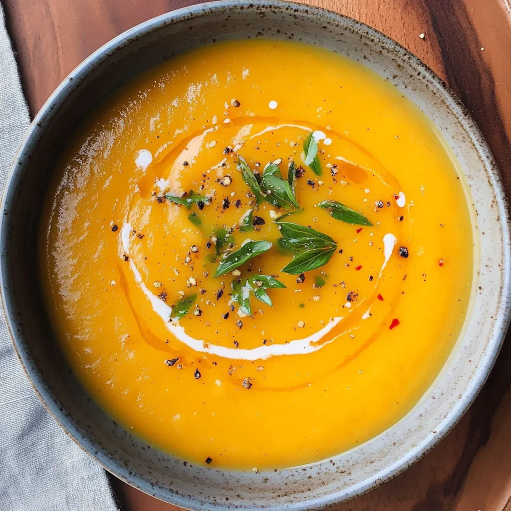 Kürbissuppe mit Kokosmilch und Ingwer