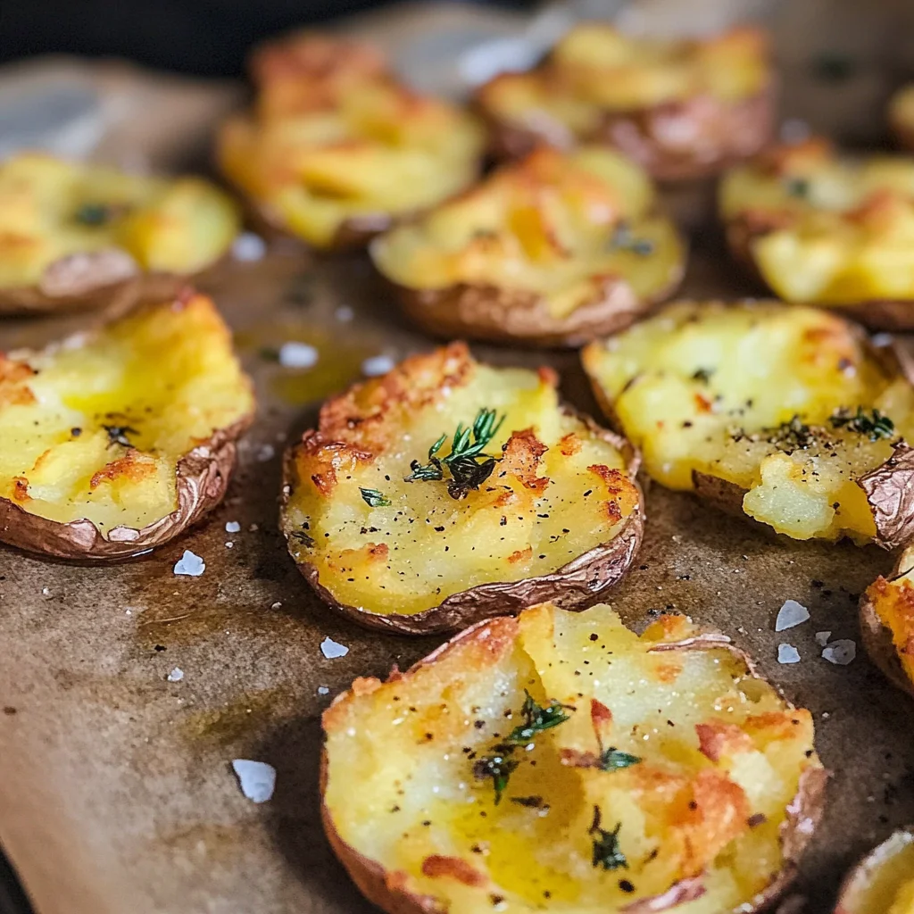 Smashed Potatoes - knusprige Quetschkartoffeln im Ofen
