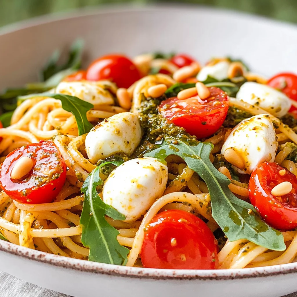 Spaghettisalat mit Pesto - schnell & einfach