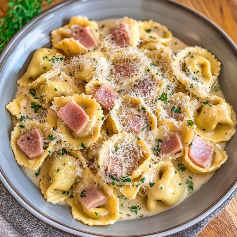 Tortellini alla panna mit Schinken-Sahne-Soße