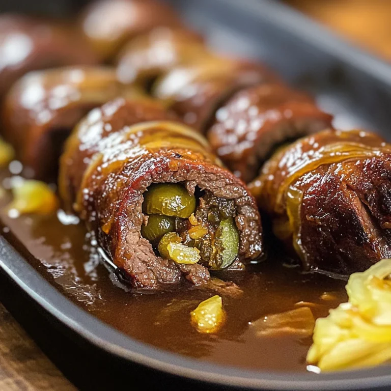 Zarte Rinderrouladen im Backofen zubereitet - Omas Klassiker